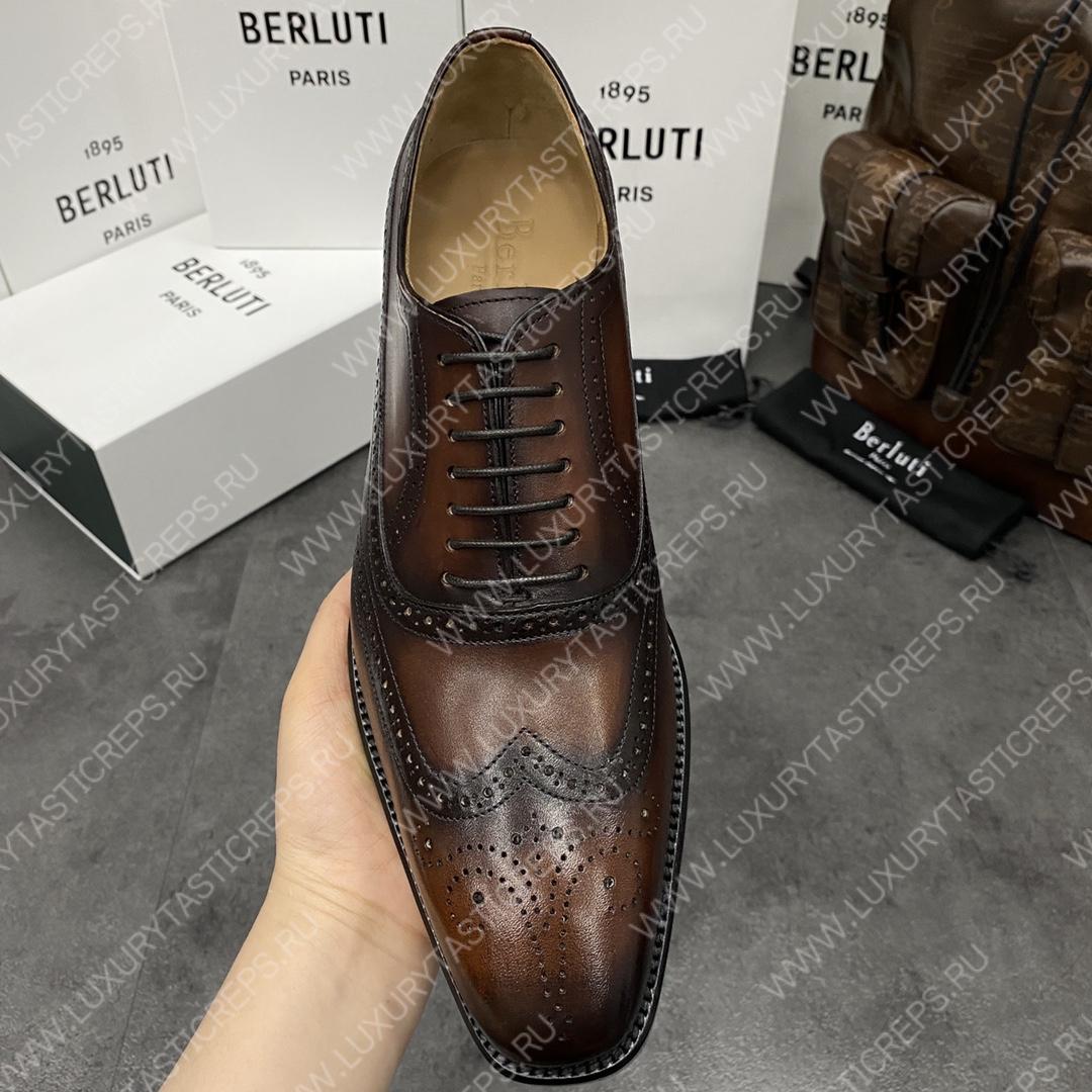 BERLUTI GASPARD GALET DARK BROWN 76008-V1