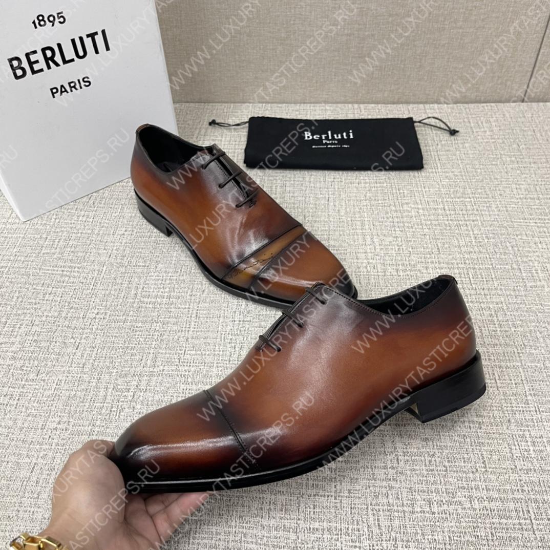 BERLUTI ALESSANDRO DEMESURE OXFORD INTENSE COCOA S5864-V2