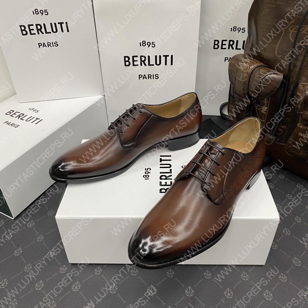 BERLUTI ALESSANDRO GALET SCRITTO TOBACCO S4505-V2