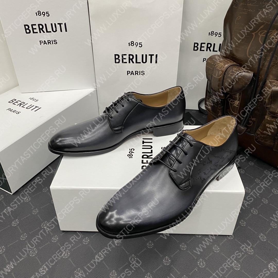 BERLUTI ALESSANDRO GALET SCRITTO BLACK S4505-V2