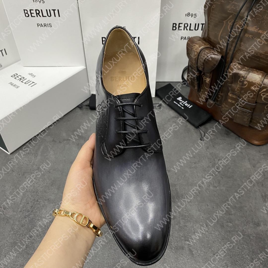 BERLUTI ALESSANDRO GALET SCRITTO BLACK S4505-V2