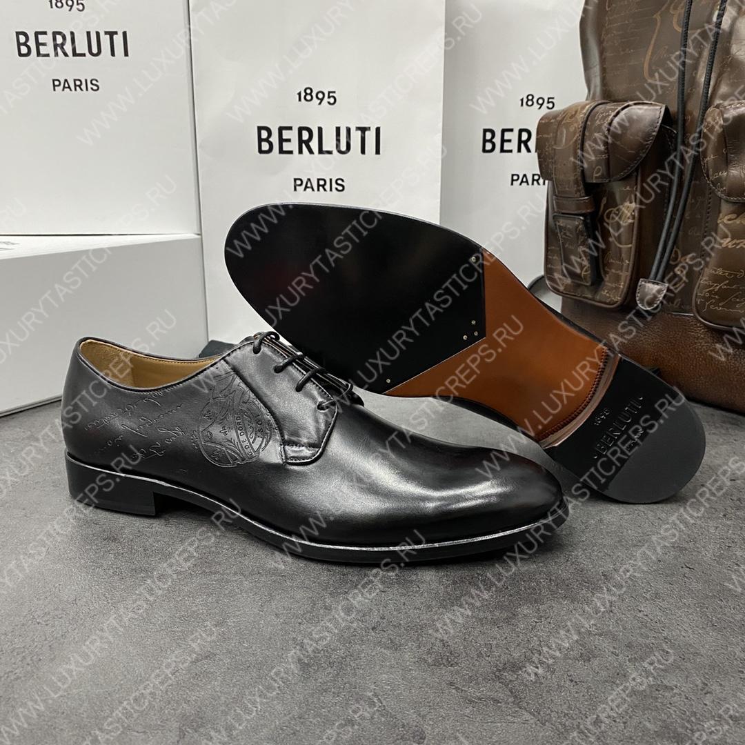 BERLUTI ALESSANDRO GALET SCRITTO BLACK S4505-V2