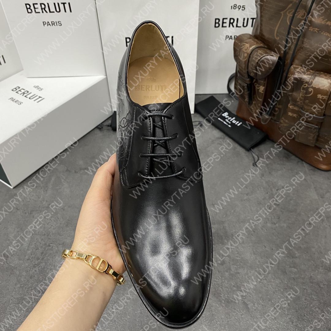 BERLUTI ALESSANDRO GALET SCRITTO BLACK S4505-V2
