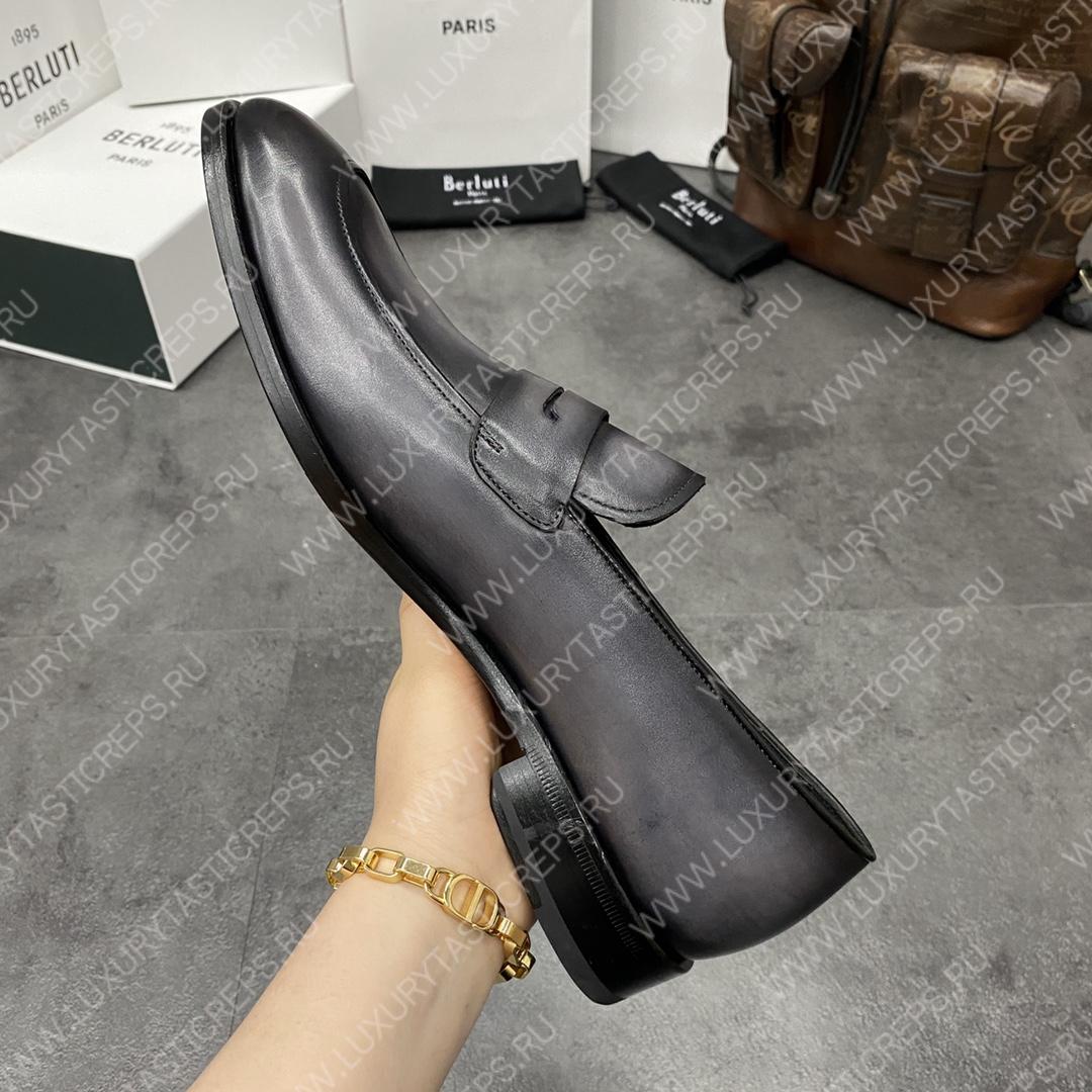BERLUTI COUTURE DEMESURE LOAFER GREY AND BLACK S5581-V1