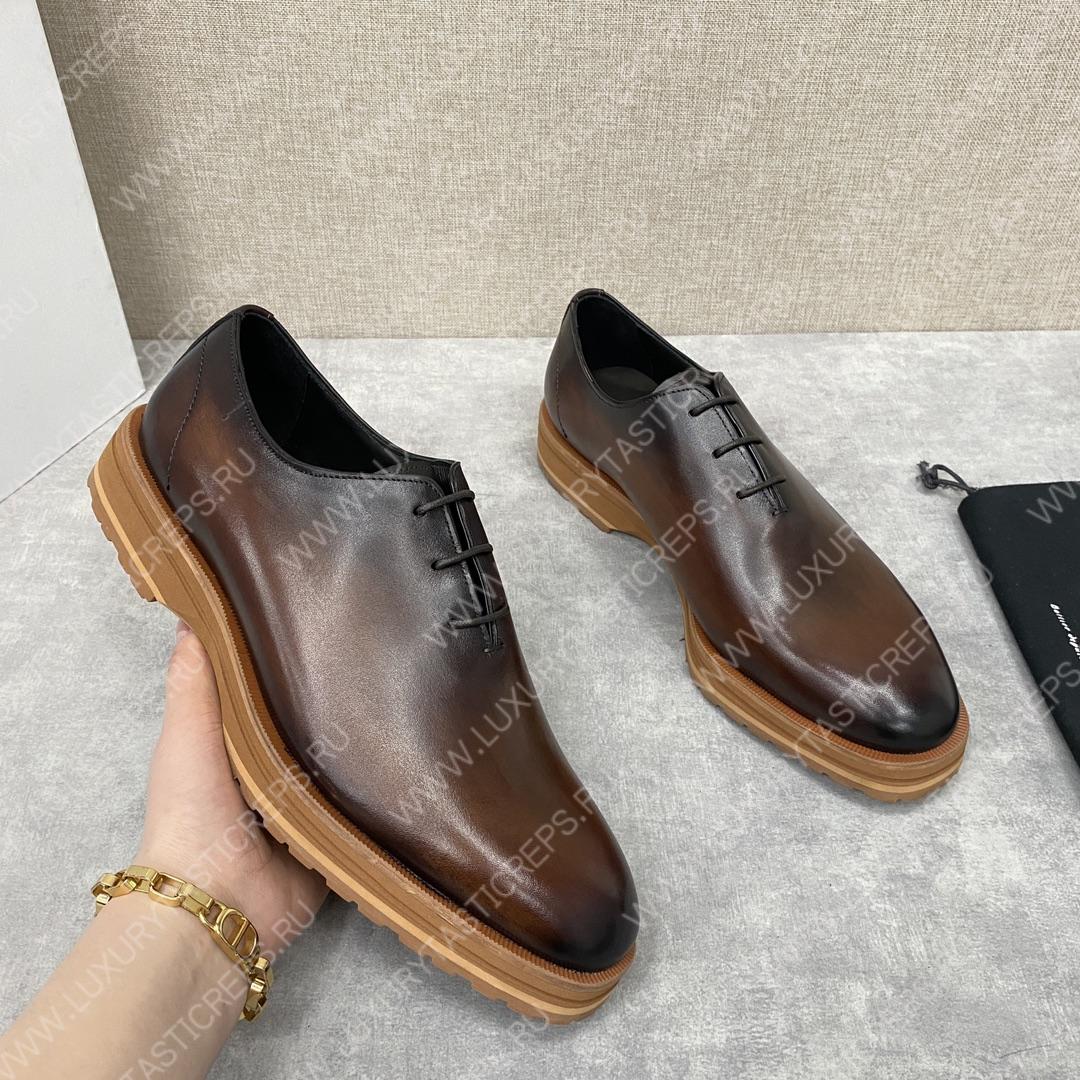 BERLUTI ALESSANDRO DEMESURE OXFORD DARK BROWN S5581-V1