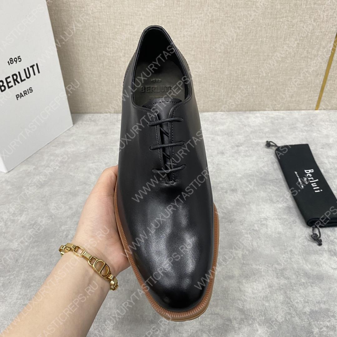 BERLUTI ALESSANDRO DEMESURE OXFORD BLACK S5581-V1