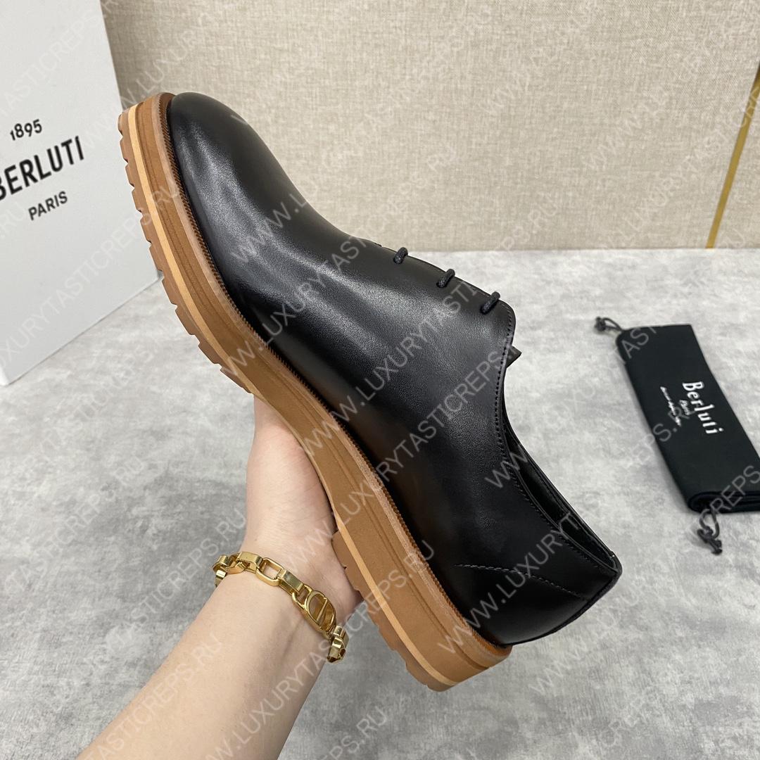 BERLUTI ALESSANDRO DEMESURE OXFORD BLACK S5581-V1