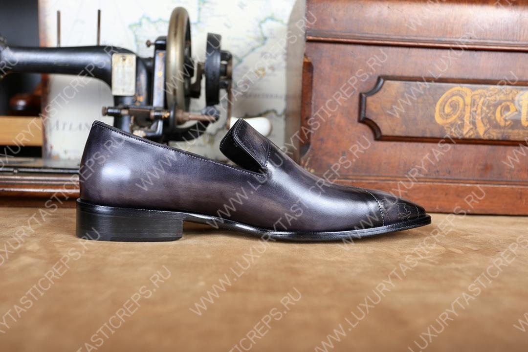 BERLUTI ALESSANDRO DEMESURE OXFORD GREY AND BLACK 2DB180