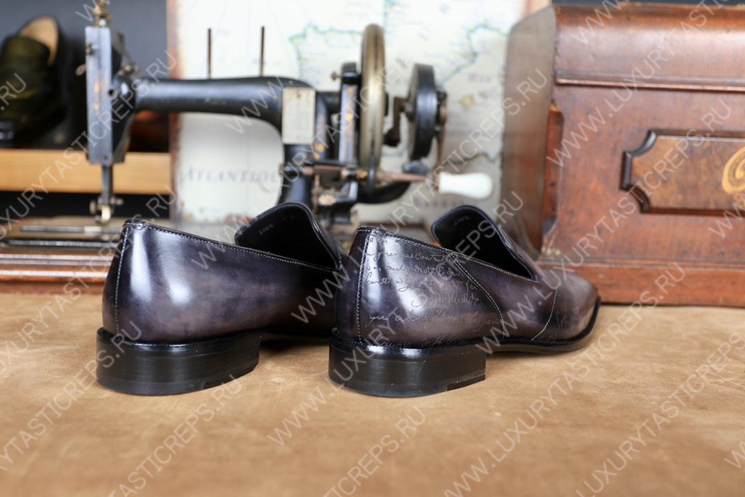 BERLUTI ALESSANDRO DEMESURE OXFORD GREY AND BLACK 2DB180