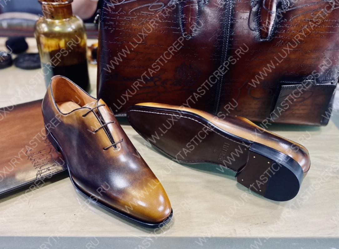 BERLUTI GALET SCRITTO LEATHER M0NK SHOE YELLOW S6025-V2