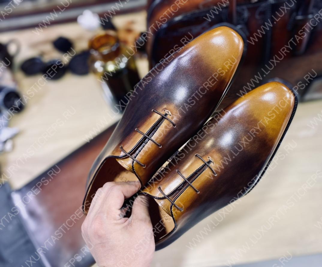 BERLUTI GALET SCRITTO LEATHER M0NK SHOE YELLOW S6025-V2