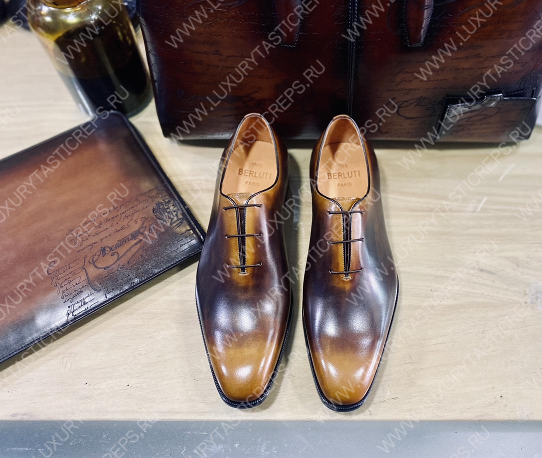 BERLUTI GALET SCRITTO LEATHER M0NK SHOE YELLOW S6025-V2