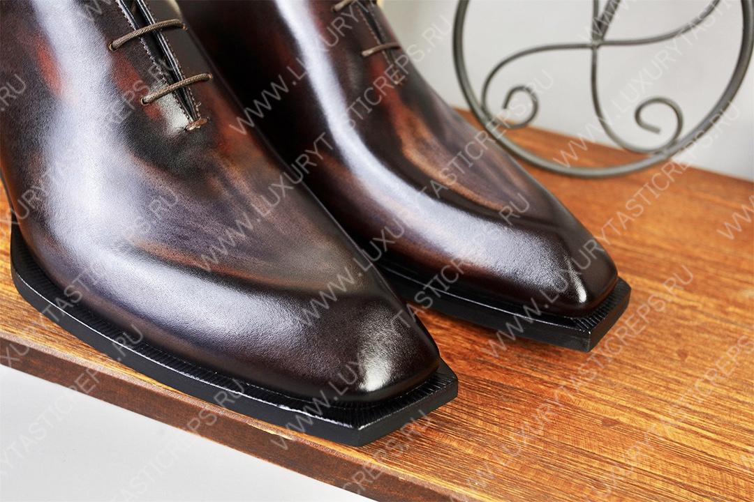 BERLUTI ALESSANDRO DEMESURE LEATHER OXFORD BROWN S6241-V3