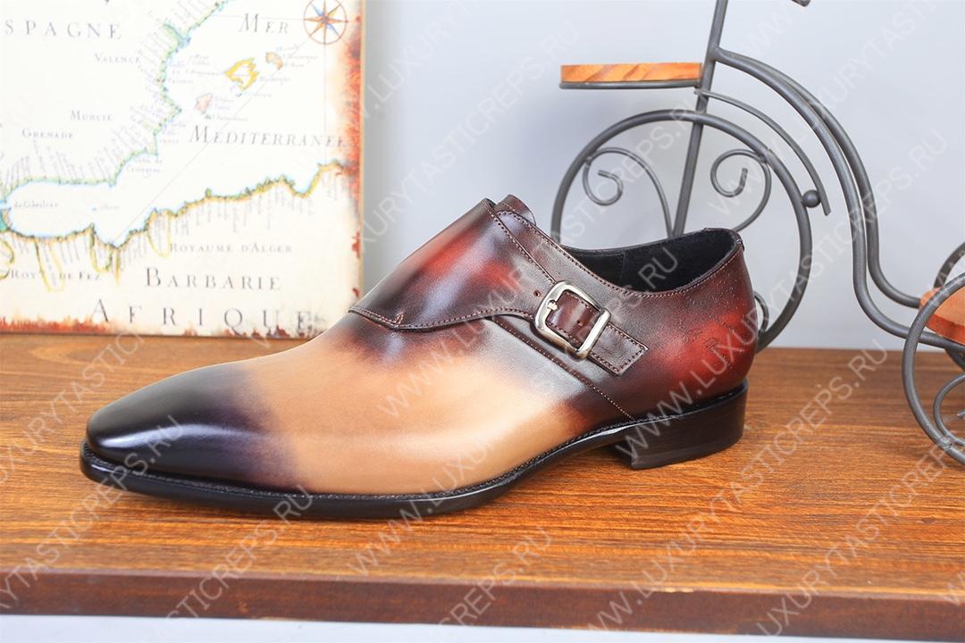 BERLUTI LEATHER M0NK SHOE MULTICOLOR S4113-V2