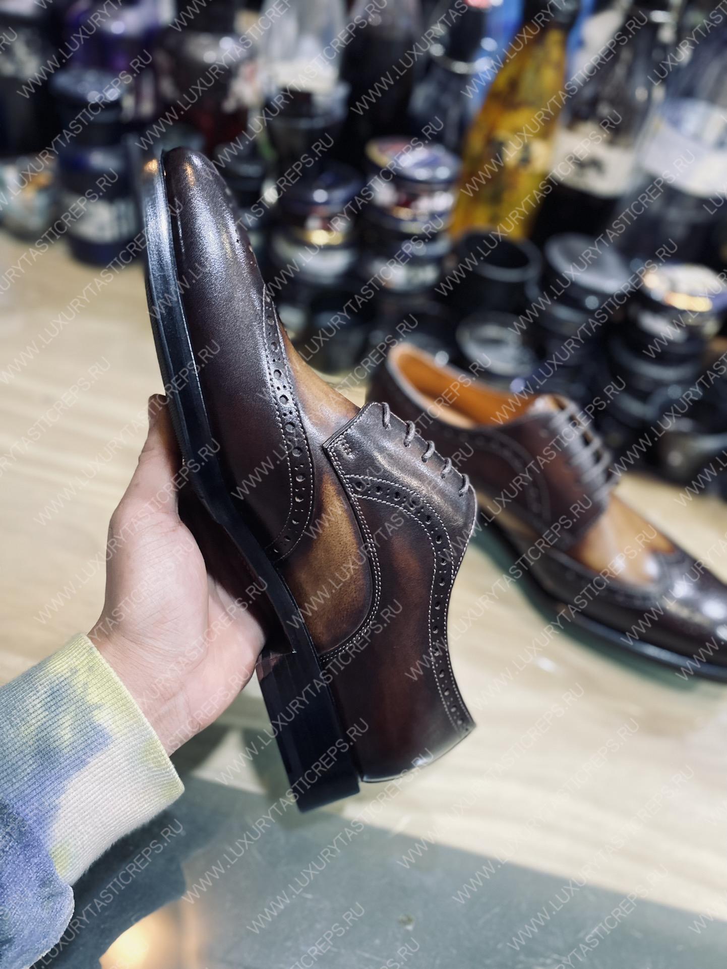 BERLUTI DEMESURE OXFORD INTENSE COCOA S5803-V1