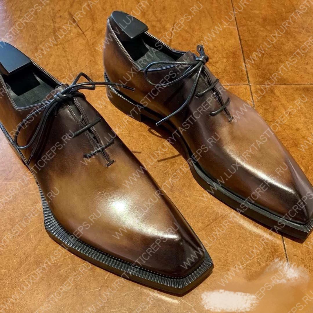 BERLUTI LORENZO STELLAR OXFORD BLACK S4342-K1