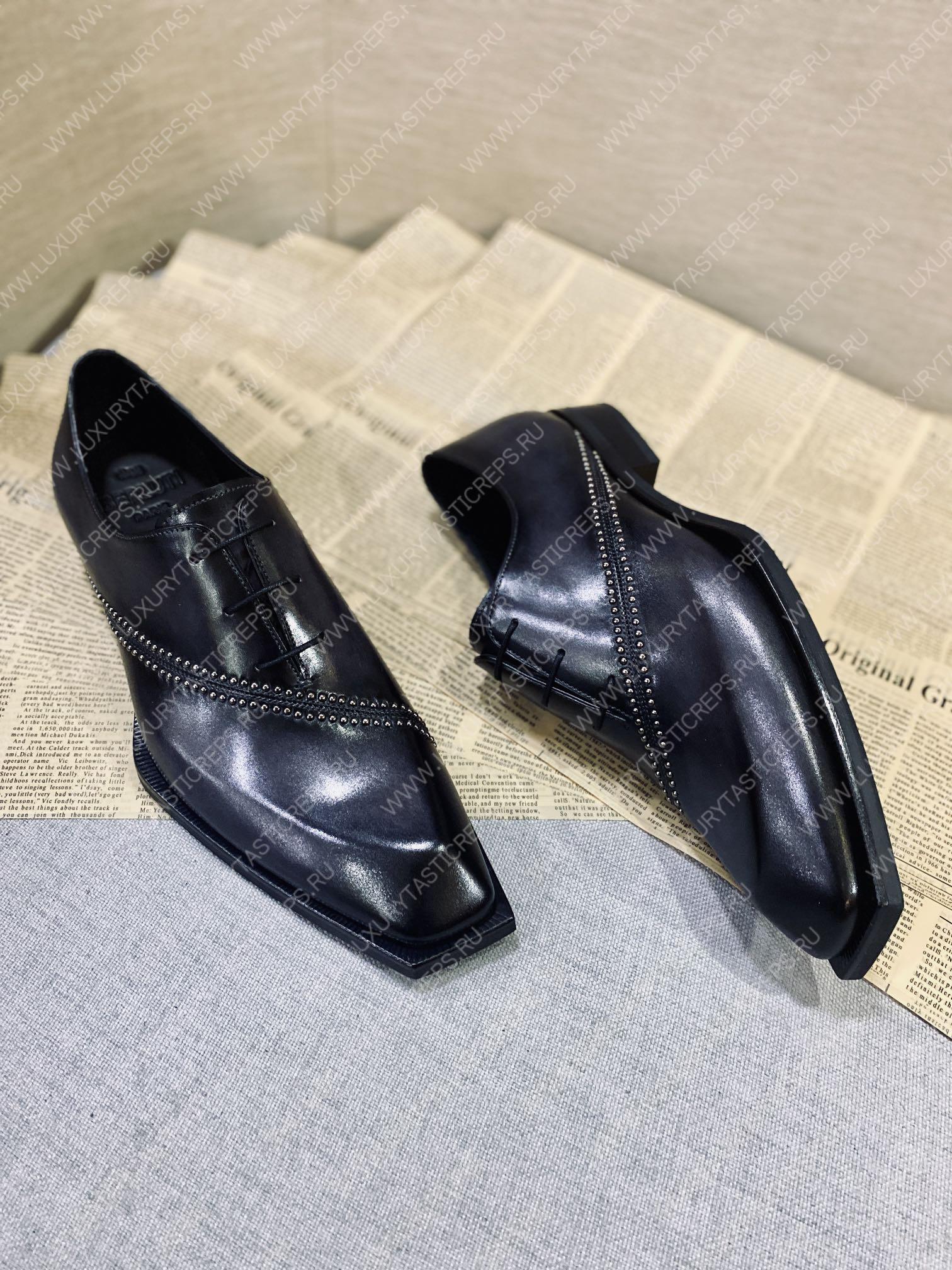 BERLUTI LORENZO STELLAR OXFORD BLACK S4342-K1