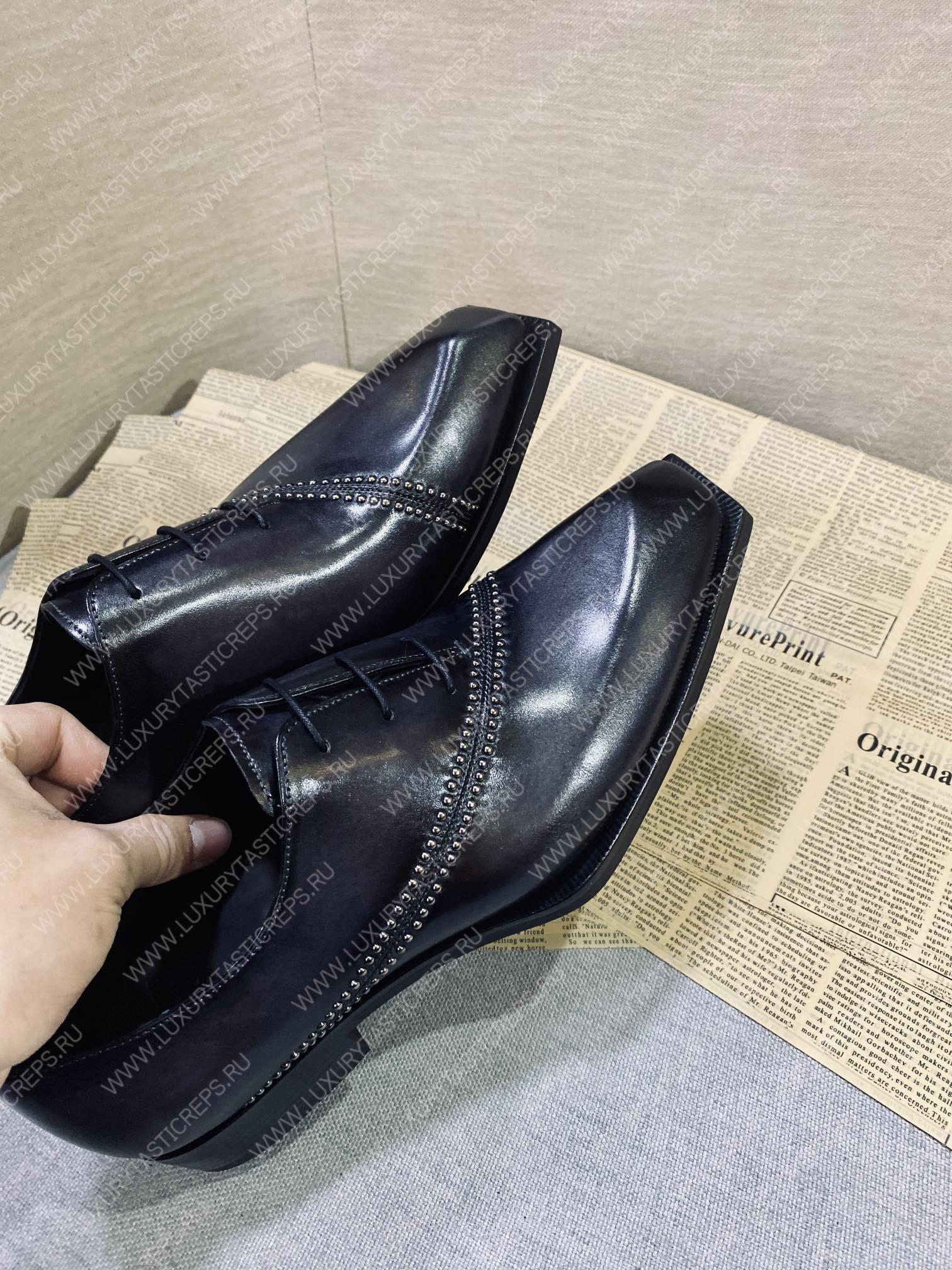 BERLUTI LORENZO STELLAR OXFORD BLACK S4342-K1