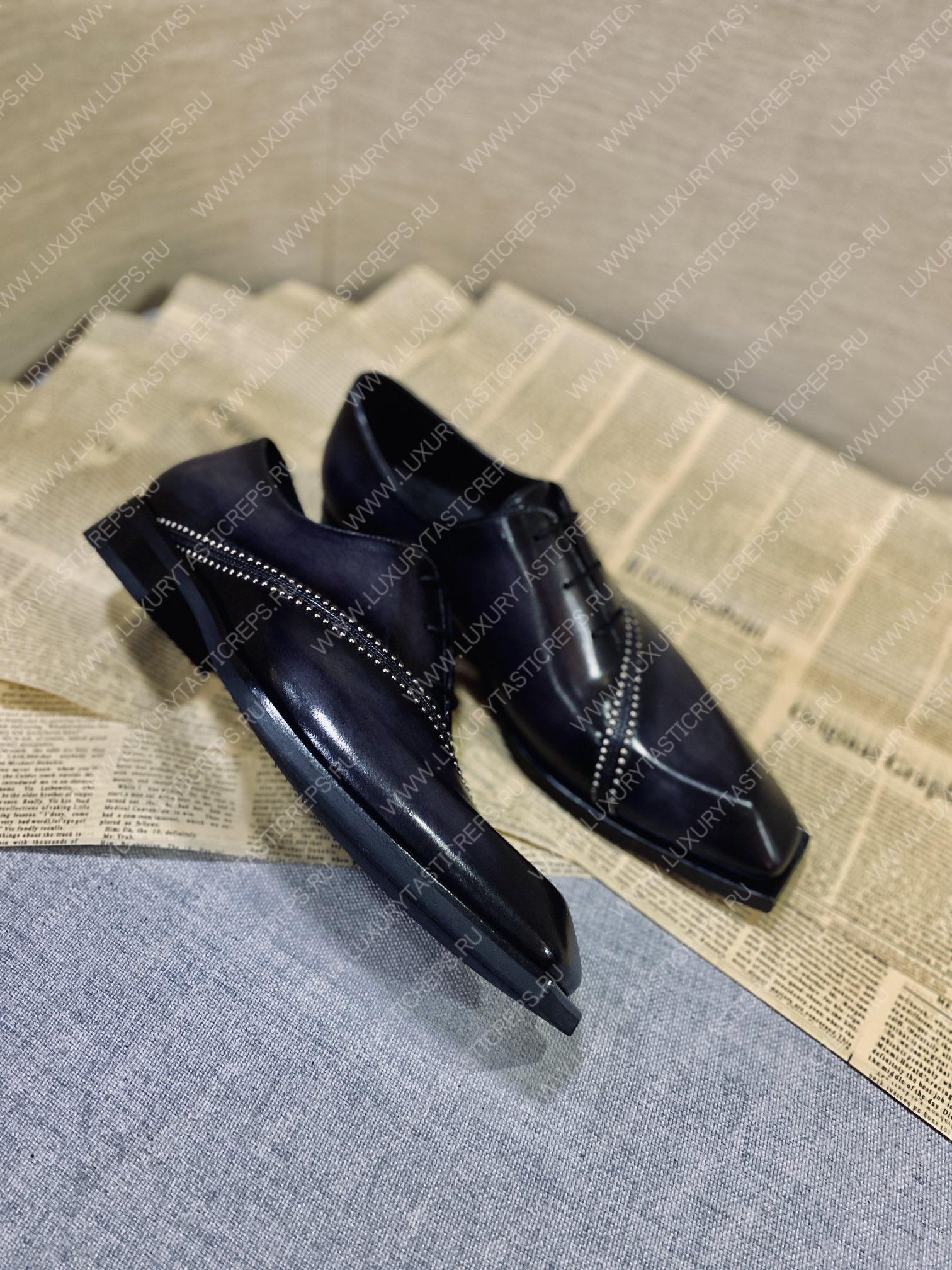 BERLUTI LORENZO STELLAR OXFORD BLACK S4342-K1