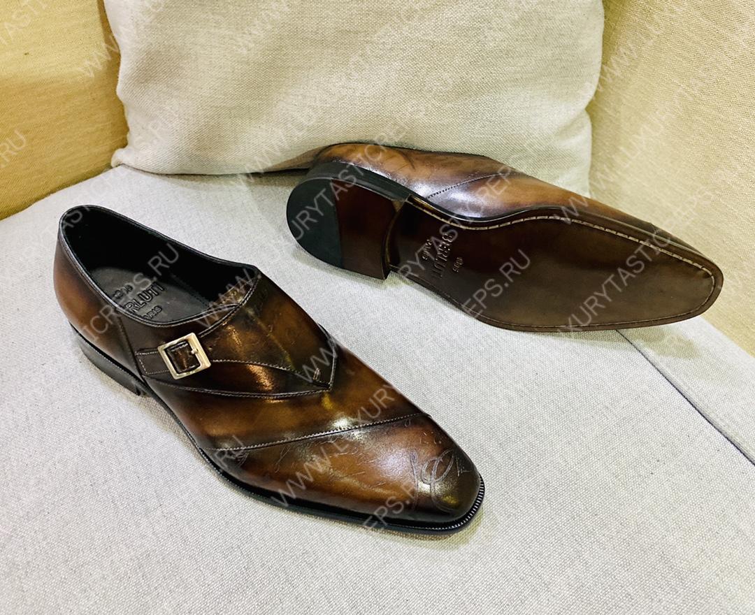 BERLUTI DEMESURE MONK SHIOE INTENSE COCOA S6008-V1