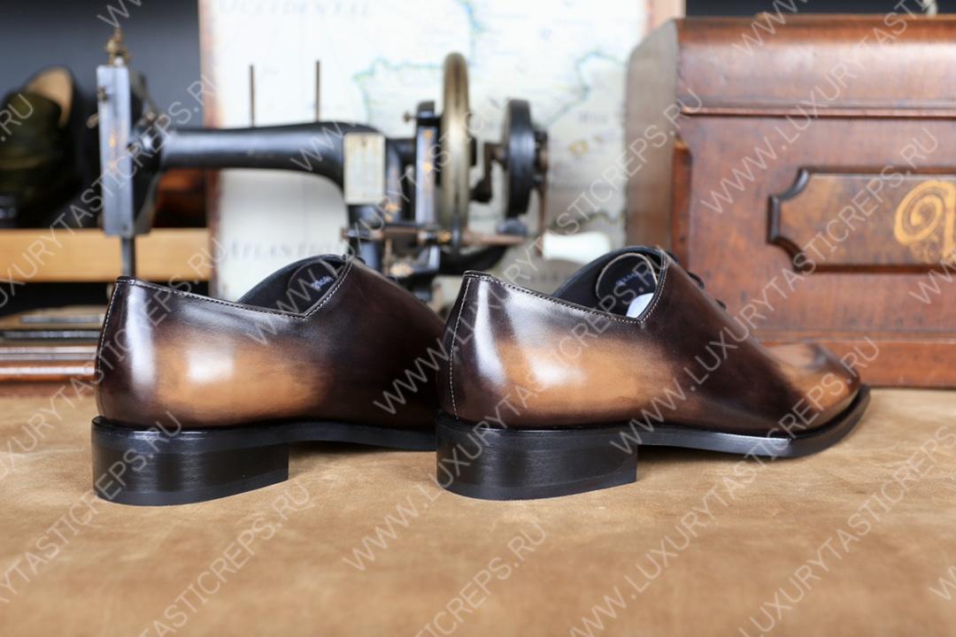 BERLUTI ALESSANDRO DEMSURE OXFORD BROWN AND BEIGE S1412-V1