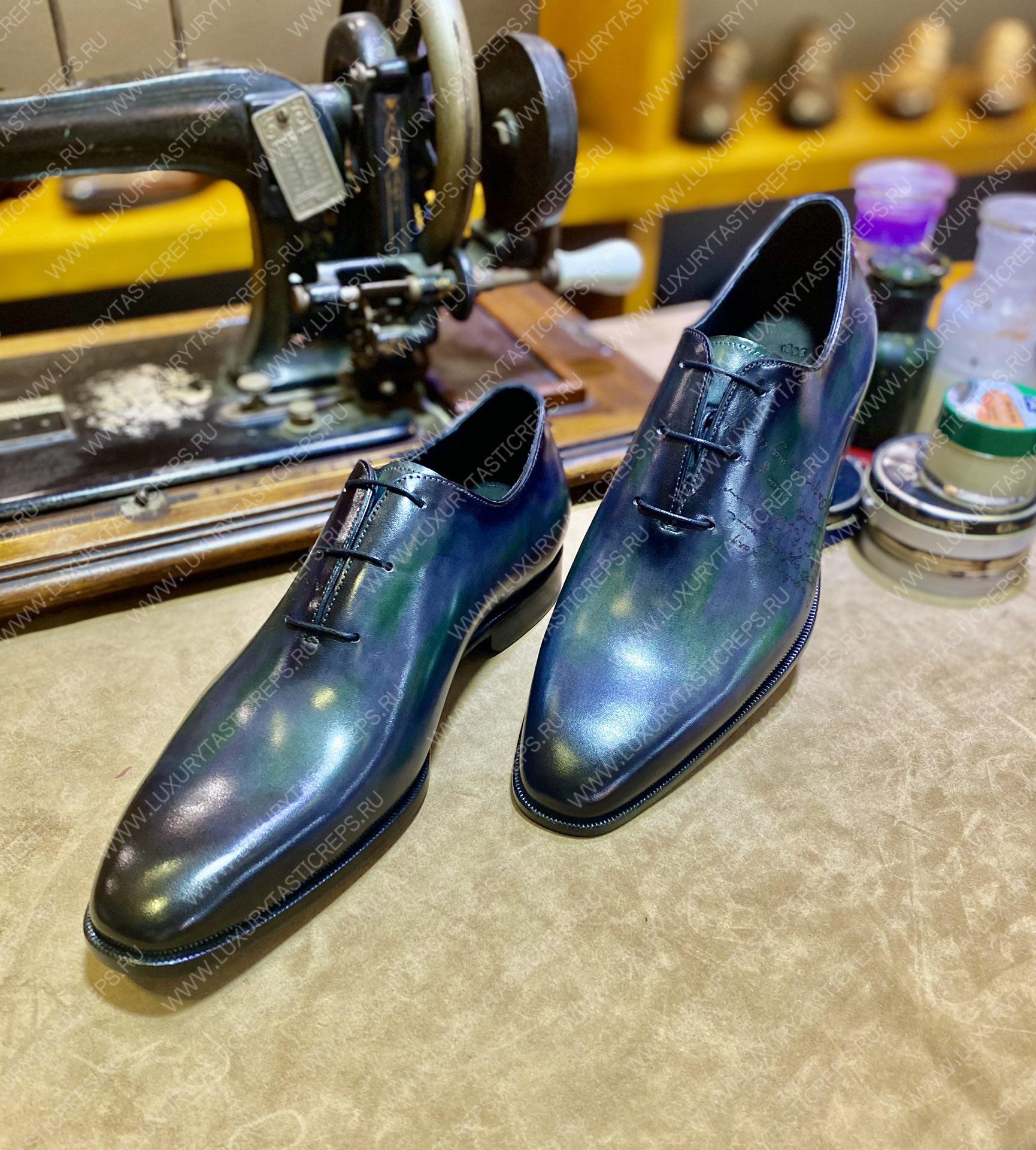 BERLUTI ALESSANDRO GALET SCRITTO OXFORD BLACK S4505-V2