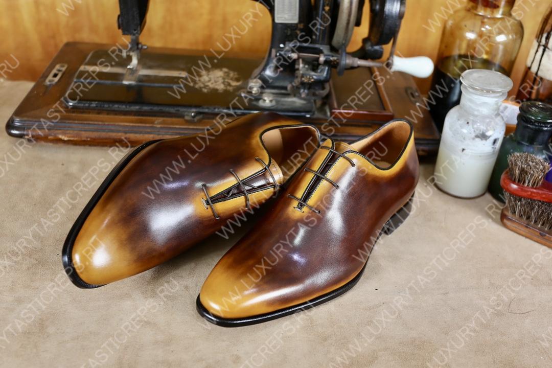 BERLUTI ALESSANDRO GALET OXFORD BROWN S4505-V2