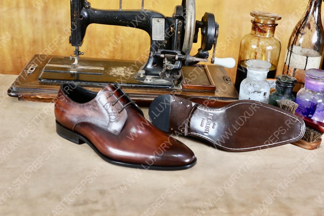 BERLUTI SCARS DEMESURE OXFORD BROWN S4690-V2