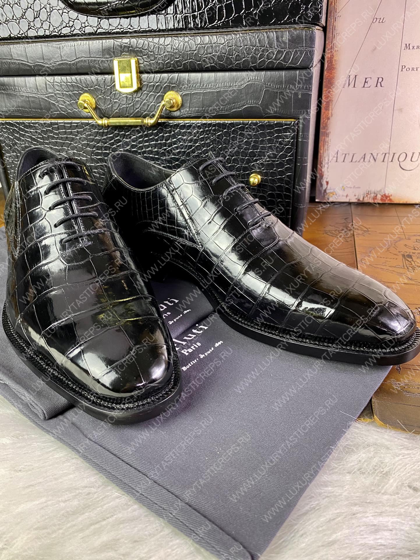 BERLUTI ALESANDRO DEMESURE NEO SCRITTO OXFORD NERO GRIGIO S5863