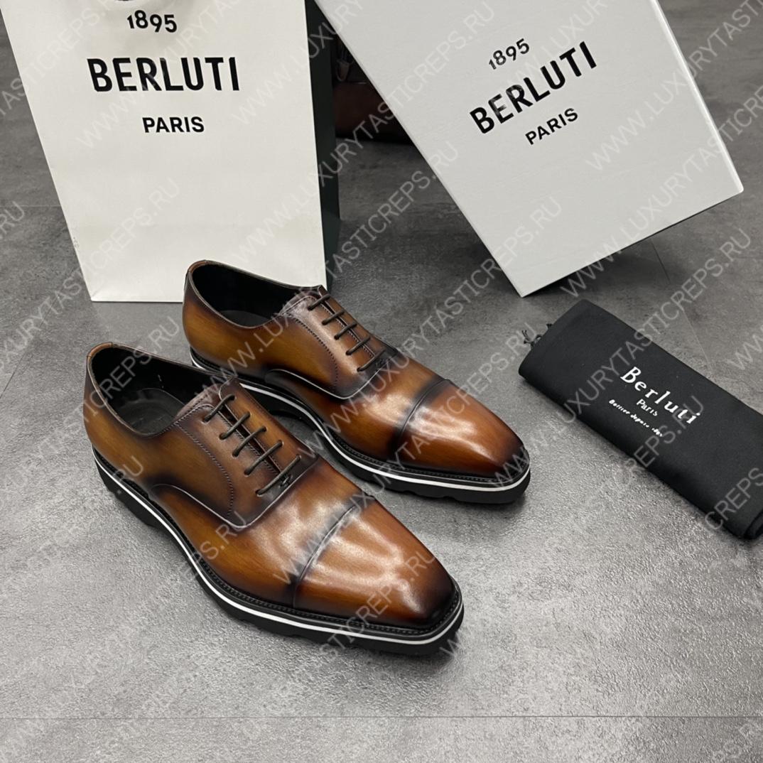 BERLUTI INFINI COUTURE OXFORD INTENSE COCOA S5704-V1
