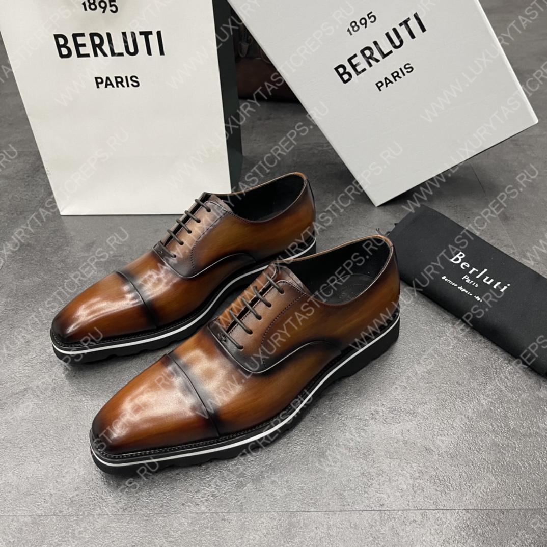 BERLUTI INFINI COUTURE OXFORD INTENSE COCOA S5704-V1