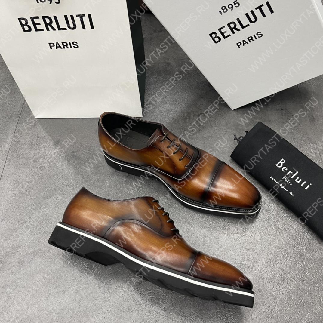 BERLUTI INFINI COUTURE OXFORD INTENSE COCOA S5704-V1