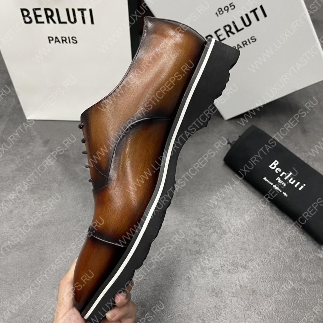 BERLUTI INFINI COUTURE OXFORD INTENSE COCOA S5704-V1