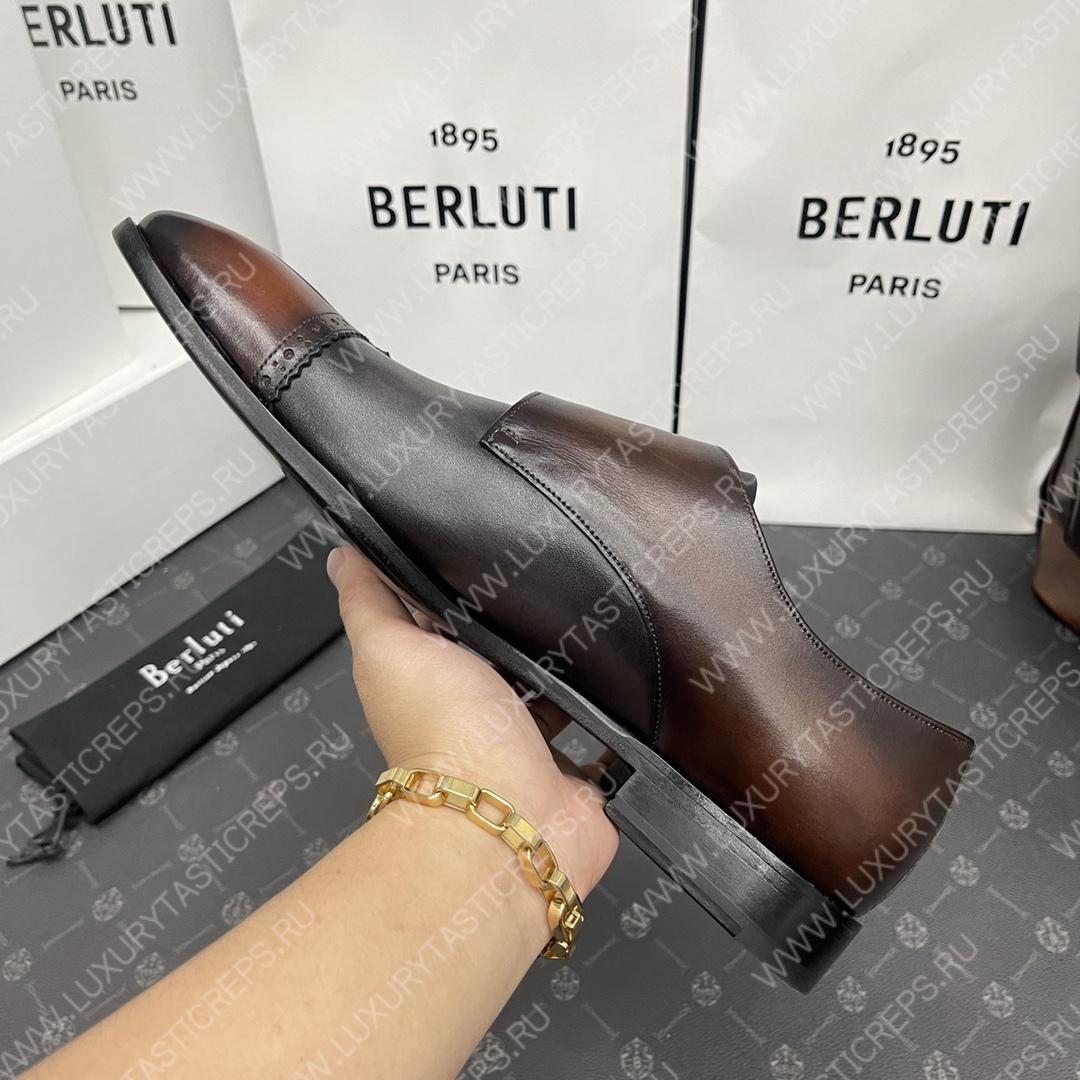 BERLUTI DOUBLE MONK SHOE BROWN AND BLACK S6025-V2