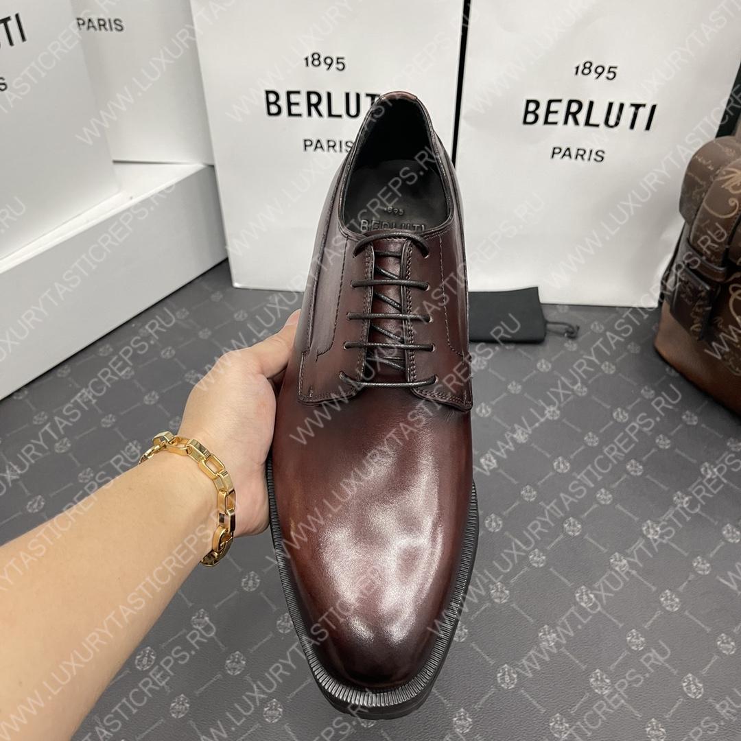 BERLUTI EQUILIBRE OXFORD DARK BROWN S5501-V1