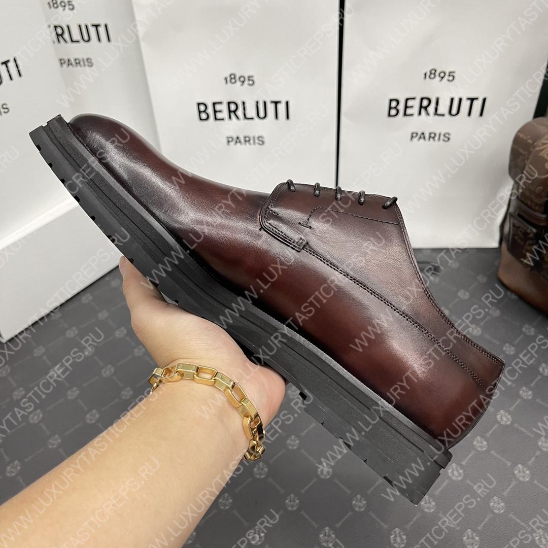 BERLUTI EQUILIBRE OXFORD DARK BROWN S5501-V1