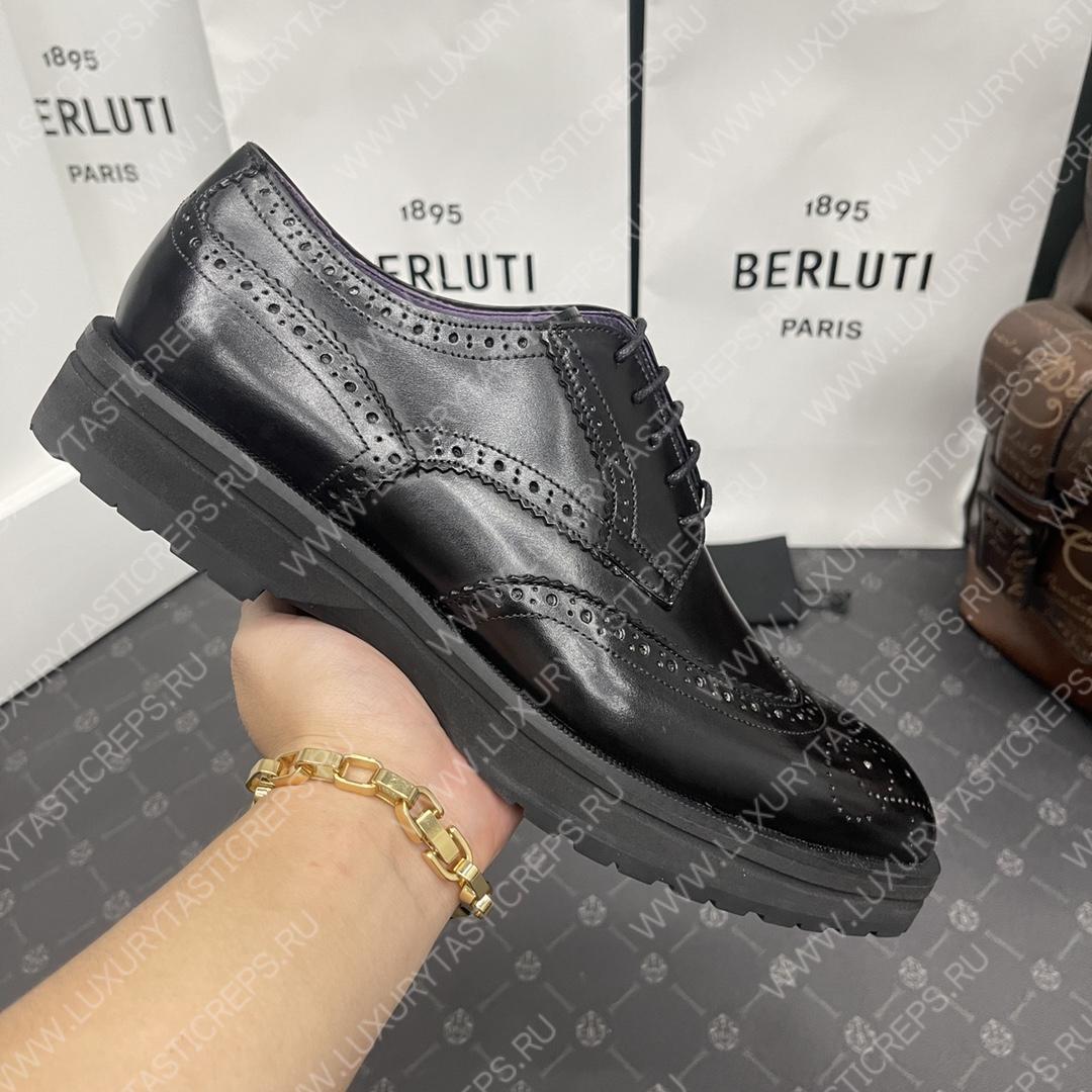 BERLUTI NEW PHYSIO OXFORD BLACK S4161-V1