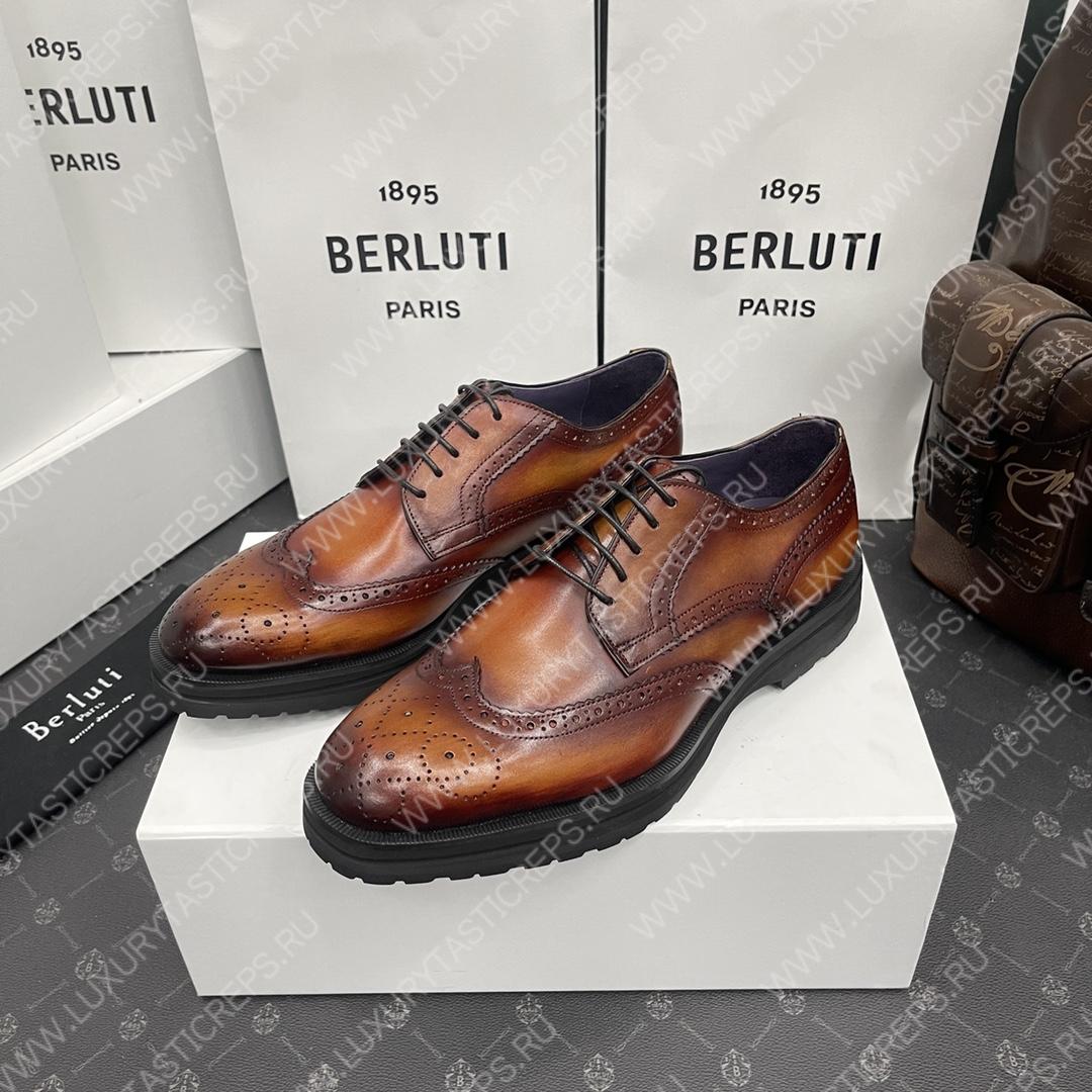 BERLUTI NEW PHYSIO OXFORD INTENSE COCOA S4161-V1