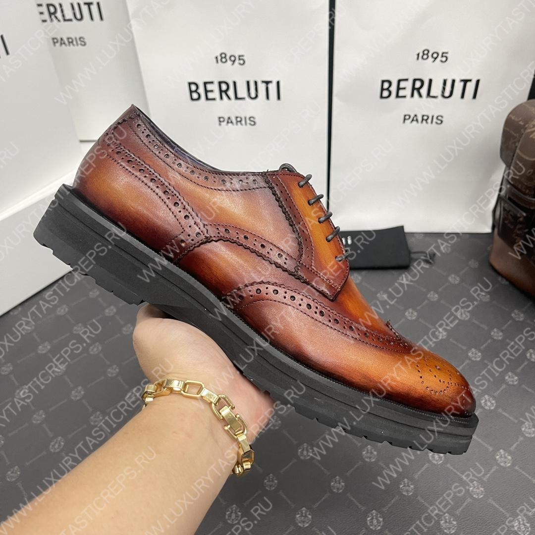 BERLUTI NEW PHYSIO OXFORD INTENSE COCOA S4161-V1