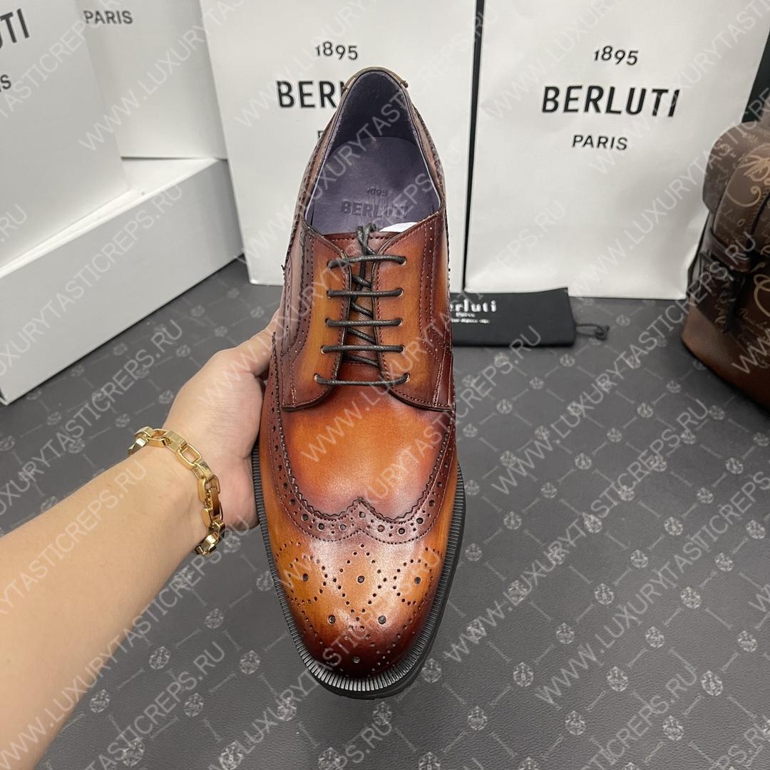 BERLUTI NEW PHYSIO OXFORD INTENSE COCOA S4161-V1