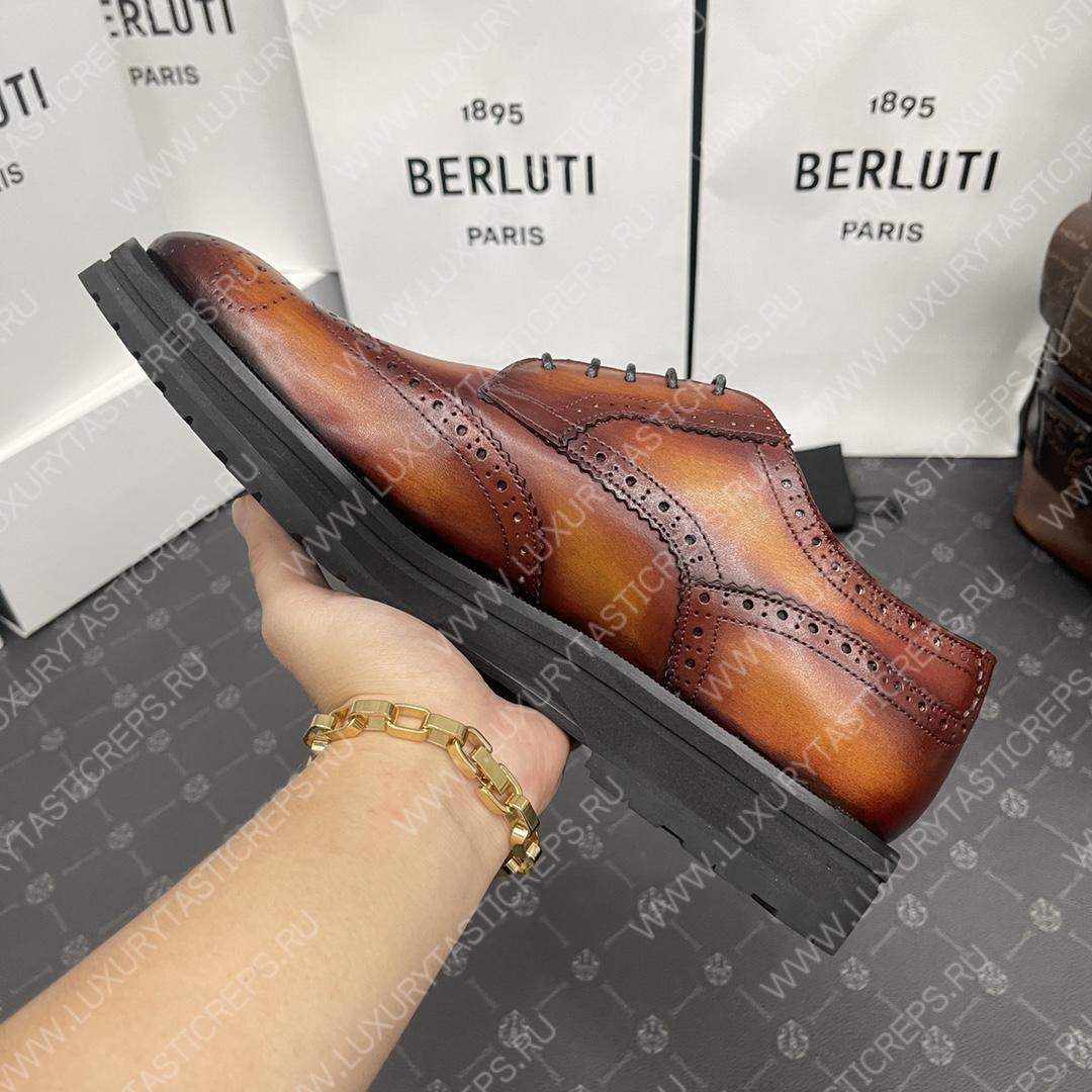 BERLUTI NEW PHYSIO OXFORD INTENSE COCOA S4161-V1