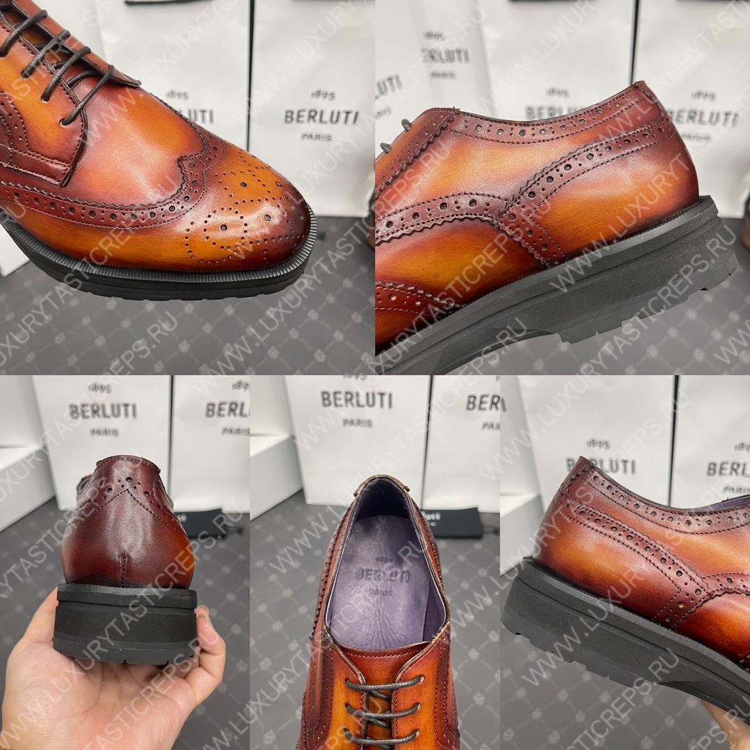 BERLUTI NEW PHYSIO OXFORD INTENSE COCOA S4161-V1