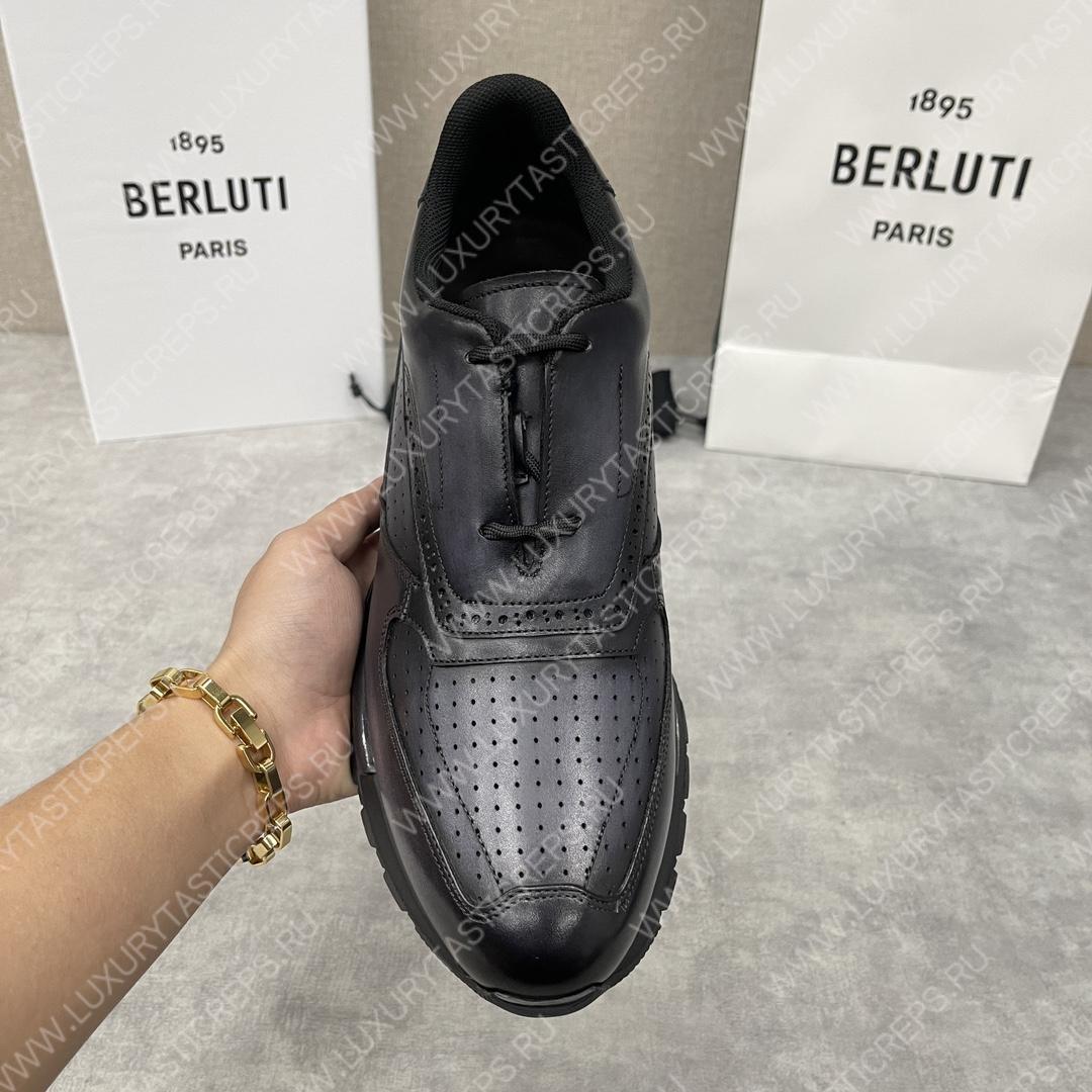 BERLUTI SCRITTO GOLF SHOE NERO GRIGIO S6072-V2
