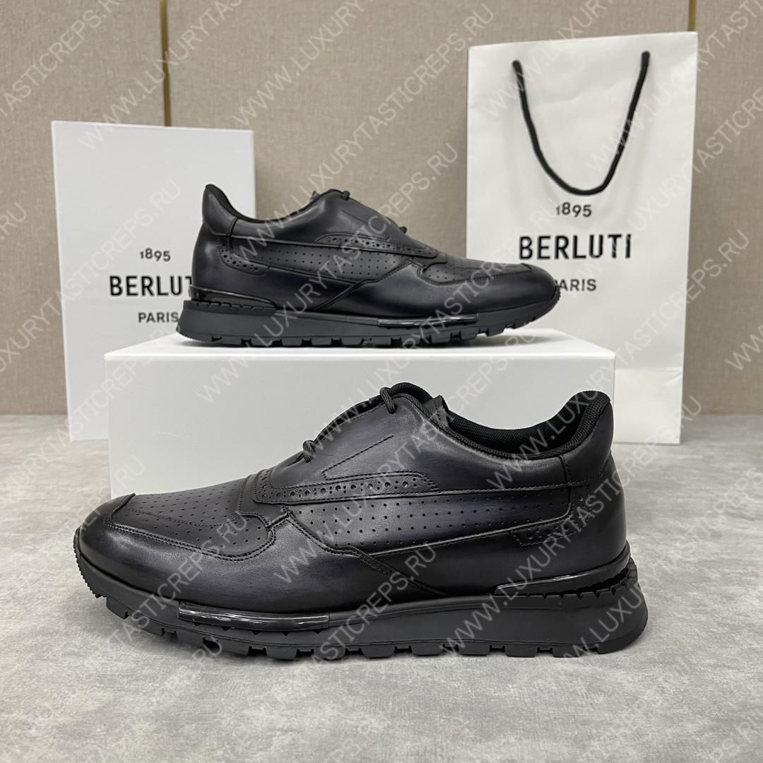 BERLUTI SCRITTO GOLF SHOE NERO GRIGIO S6072-V2