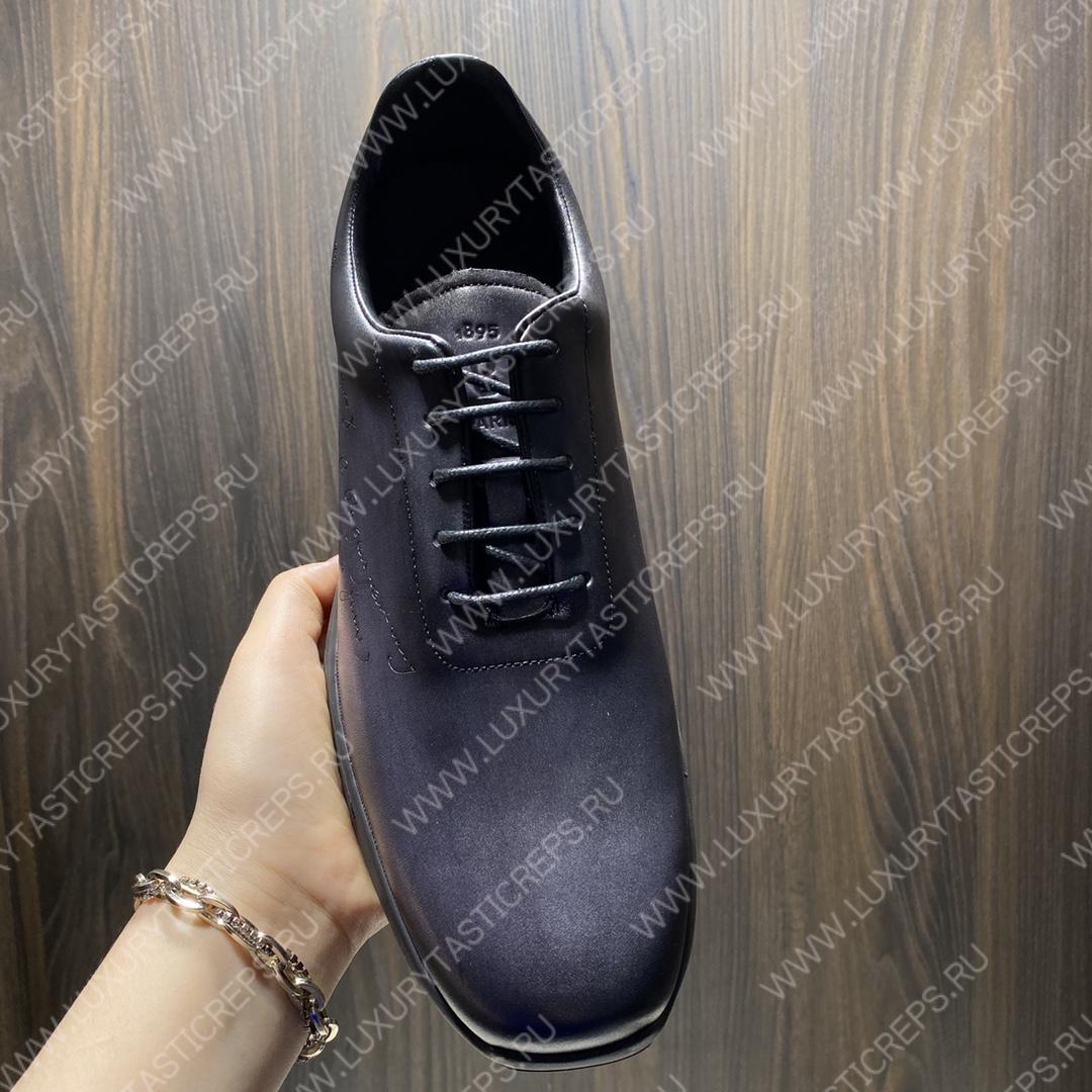 BERLUTI LEATHER SNEAKER NAVY BLUE S5738-D1