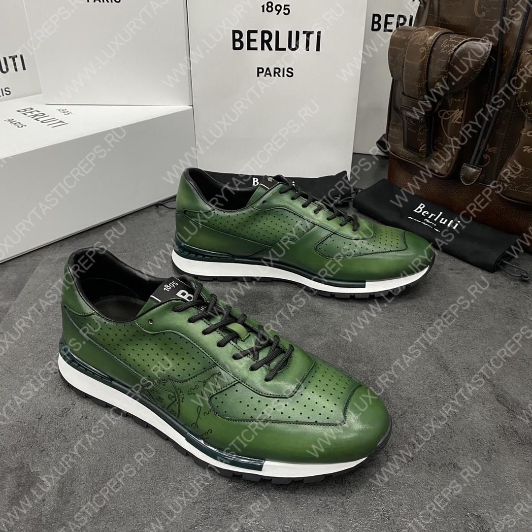 BERLUTI FAST TRACK SNEAKER LIGHT GREEN S5425-V2