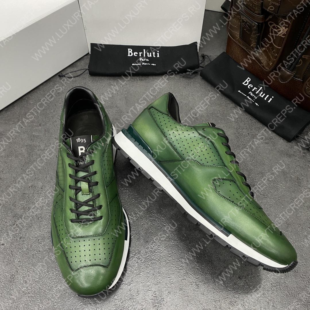 BERLUTI FAST TRACK SNEAKER LIGHT GREEN S5425-V2