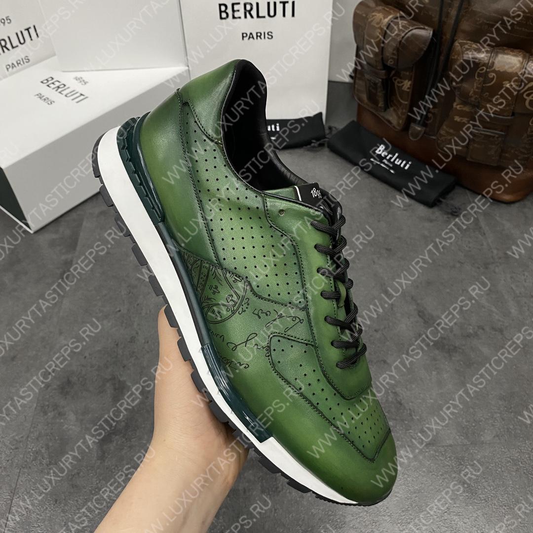 BERLUTI FAST TRACK SNEAKER LIGHT GREEN S5425-V2