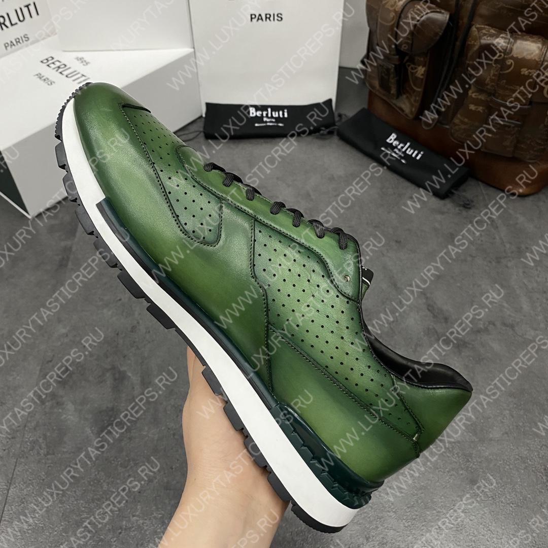 BERLUTI FAST TRACK SNEAKER LIGHT GREEN S5425-V2