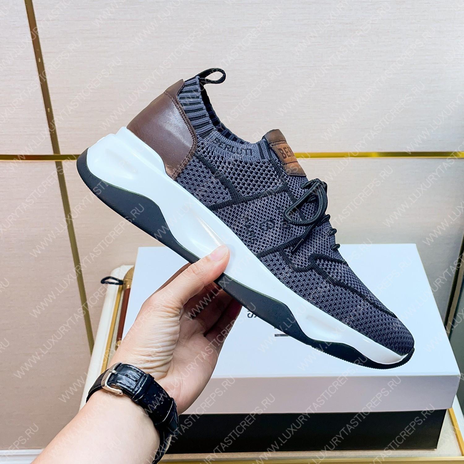 BERLUTI SHADOW KNIT SNEAKERS NAVY S4918